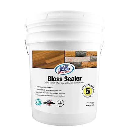 Rainguard Brands 5 Gal. Gloss Sealer for Wood, Concrete, Masonry SP-1104